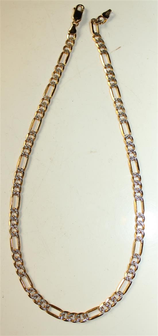 9ct two colour gold Aigaro chains